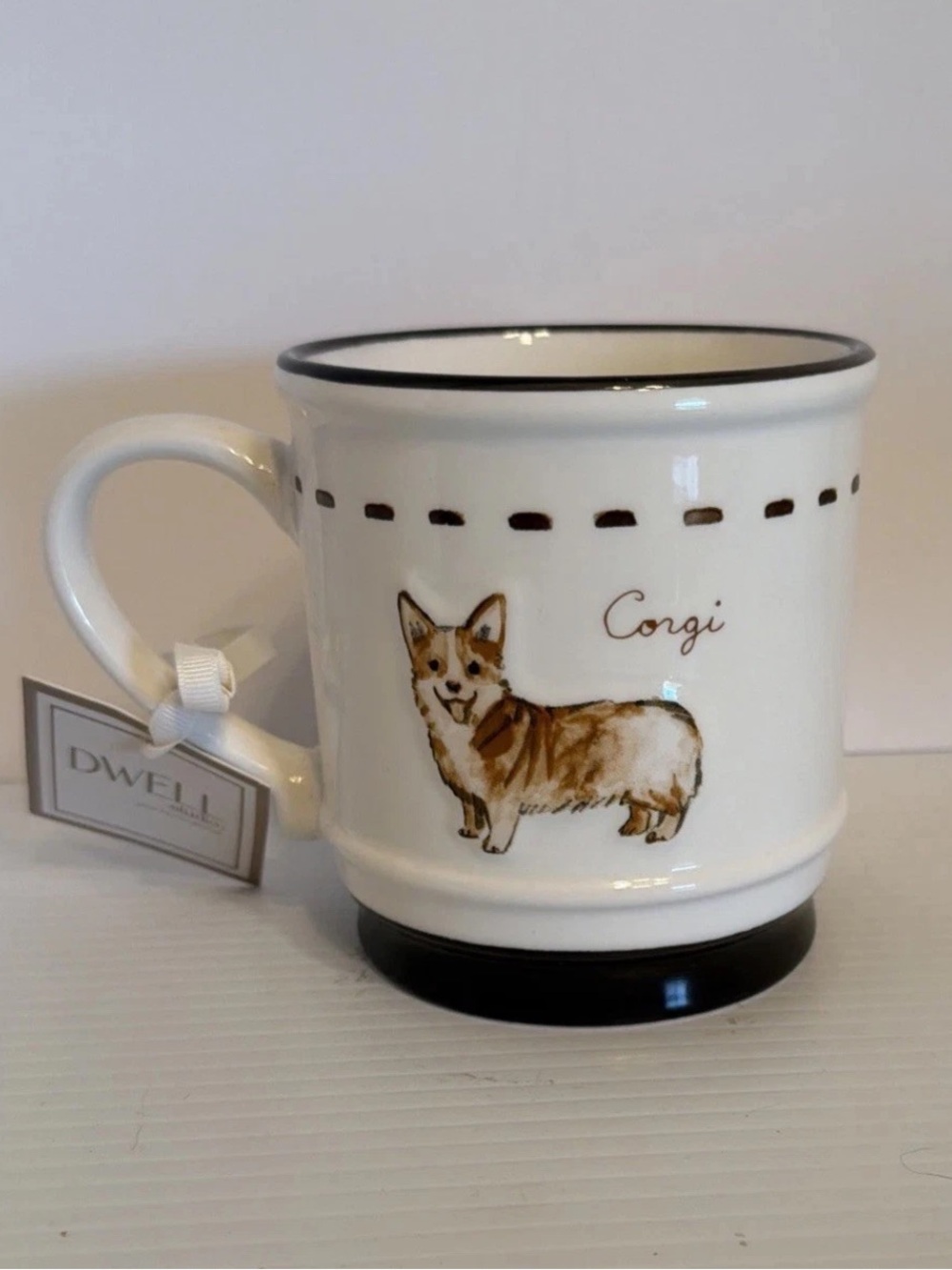 Dwell CORGI Dog COFFEE MUG New With Tag